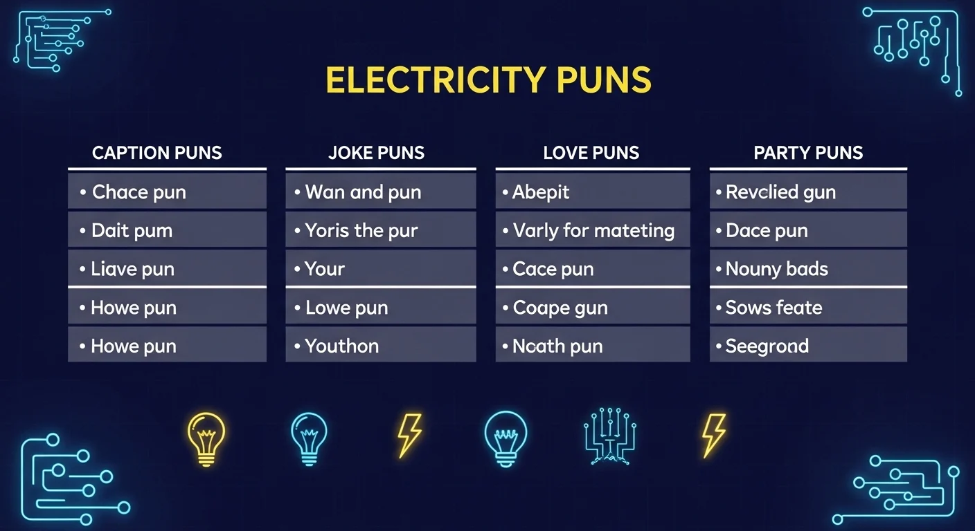 Electricity puns:(for Viral Captions, Jokes & Fun Articles)