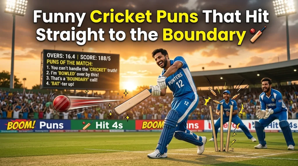 Funny Cricket Puns That Hit Straight to the Boundary 🏏